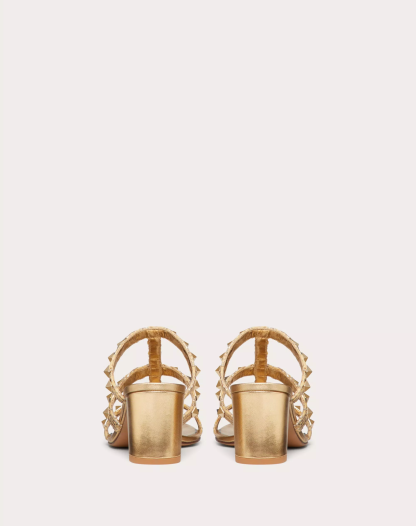 ROCKSTUD RAFFIA SLIDE SANDAL 60MM